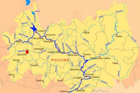 Города на крупных реках россии